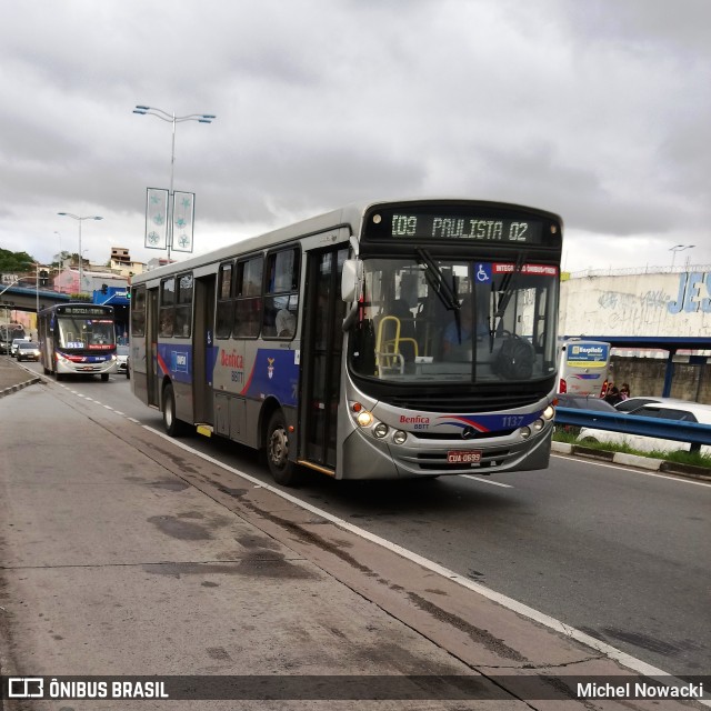 BBTT - Benfica Barueri Transporte e Turismo 1137 na cidade de Itapevi, São Paulo, Brasil, por Michel Nowacki. ID da foto: 7414522.