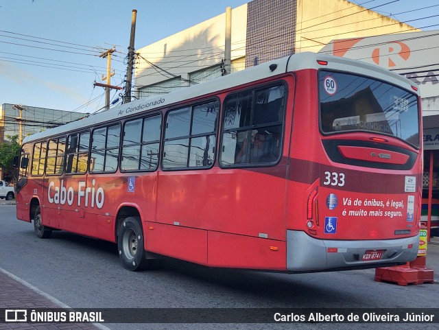 Auto Viação Salineira 333 na cidade de Cabo Frio, Rio de Janeiro, Brasil, por Carlos Alberto de Oliveira Júnior. ID da foto: 7414159.