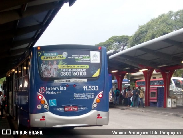 Viação Pirajuçara 11.533 na cidade de São Paulo, São Paulo, Brasil, por Viação Pirajuçara Ltda Pirajuçara. ID da foto: 7414245.