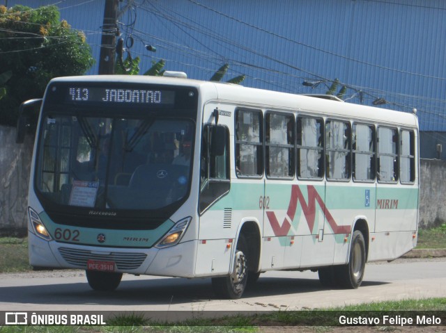 Viação Mirim 602 na cidade de Recife, Pernambuco, Brasil, por Gustavo Felipe Melo. Número da foto: #7411790.