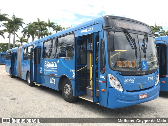 Biguaçu Transportes Coletivos Administração e Participação 1103 na cidade de Florianópolis, Santa Catarina, Brasil, por Matheus  Geyger de Melo. ID da foto: 7413976.