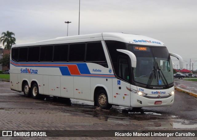 VUSC - Viação União Santa Cruz 2750 na cidade de Santa Cruz do Sul, Rio Grande do Sul, Brasil, por Ricardo Manoel Limberger Carvalho. ID da foto: 7414976.