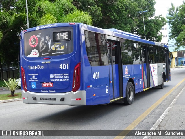 Trans Bus Transportes Coletivos 401 na cidade de São Caetano do Sul, São Paulo, Brasil, por Alexandre M.  Sanches. Número da foto: #7413653.