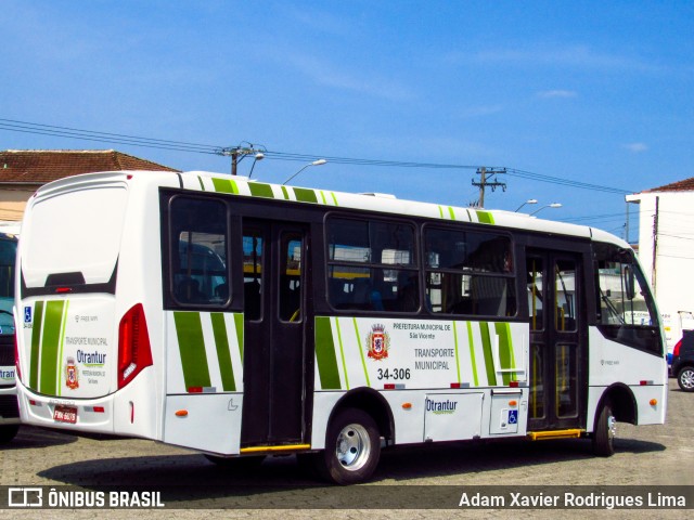 Otrantur Transporte e Turismo 34-306 na cidade de São Vicente, São Paulo, Brasil, por Adam Xavier Rodrigues Lima. ID da foto: 7419614.