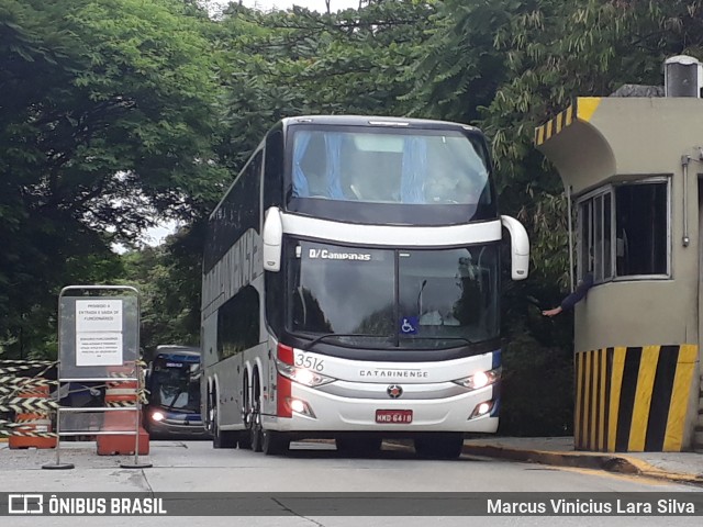 Auto Viação Catarinense 3516 na cidade de São Paulo, São Paulo, Brasil, por Marcus Vinicius Lara Silva. ID da foto: 7417892.