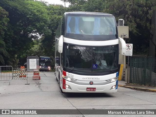 Auto Viação Catarinense 3516 na cidade de São Paulo, São Paulo, Brasil, por Marcus Vinicius Lara Silva. Número da foto: #7417896.