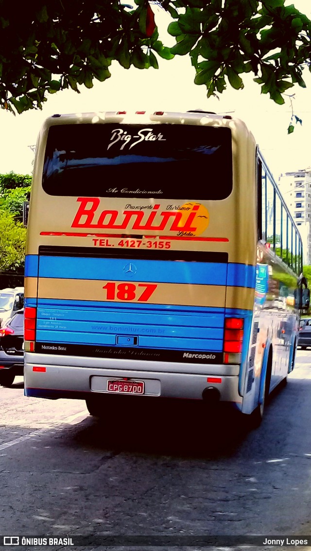 Transporte e Turismo Bonini 187 na cidade de Guarujá, São Paulo, Brasil, por Jonny Lopes. ID da foto: 7422022.