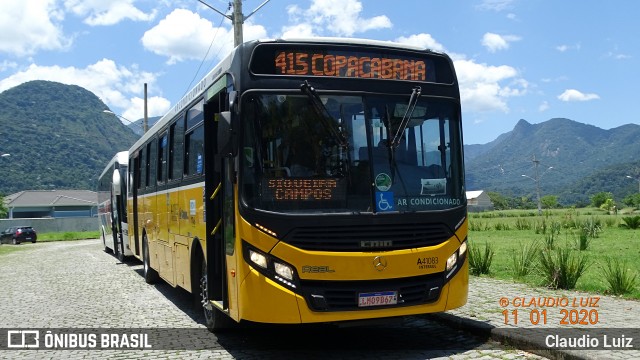 Real Auto Ônibus A41083 na cidade de Guapimirim, Rio de Janeiro, Brasil, por Claudio Luiz. ID da foto: 7422727.