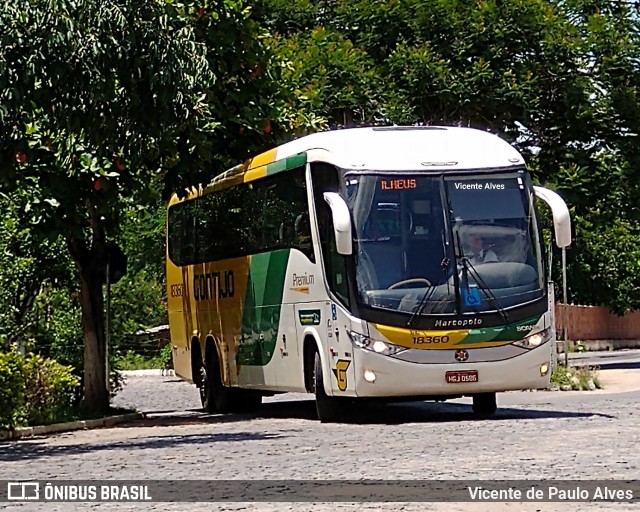 Empresa Gontijo de Transportes 18360 na cidade de Itapetinga, Bahia, Brasil, por Vicente de Paulo Alves. ID da foto: 7422627.