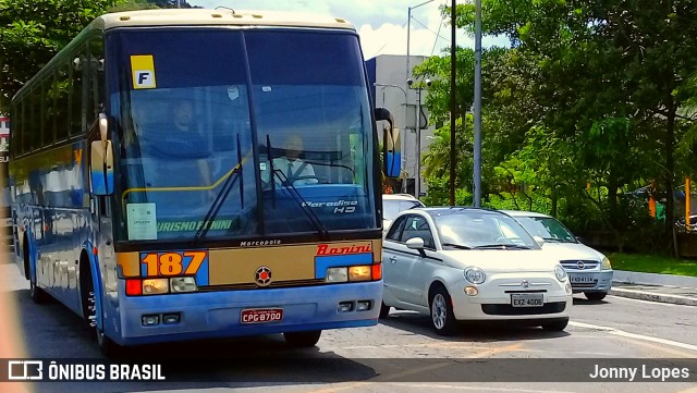 Transporte e Turismo Bonini 187 na cidade de Guarujá, São Paulo, Brasil, por Jonny Lopes. ID da foto: 7422048.