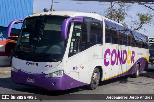 Condorbus 4099 na cidade de Santiago, Santiago, Metropolitana de Santiago, Chile, por Jorgeandres Jorge Andres. ID da foto: 7423331.