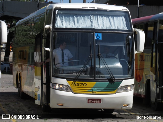 Empresa Gontijo de Transportes 11570 na cidade de Belo Horizonte, Minas Gerais, Brasil, por Igor Policarpo. ID da foto: 7421762.