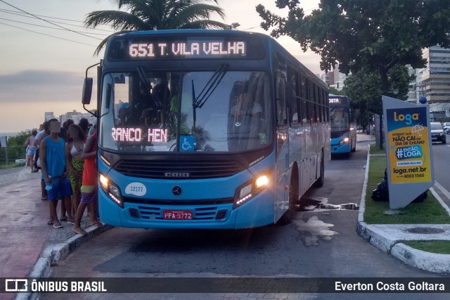 Viação Praia Sol 12177 na cidade de Vila Velha, Espírito Santo, Brasil, por Everton Costa Goltara. Número da foto: #7425931.