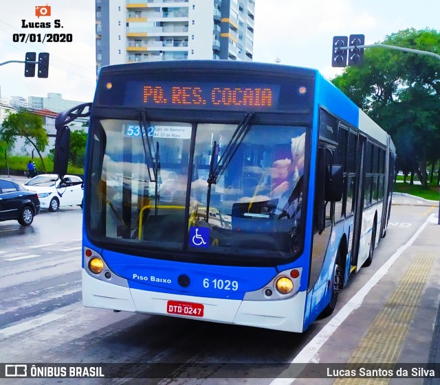 Viação Grajaú S.A. 6 1029 na cidade de São Paulo, São Paulo, Brasil, por Lucas Santos da Silva. Número da foto: #7424283.