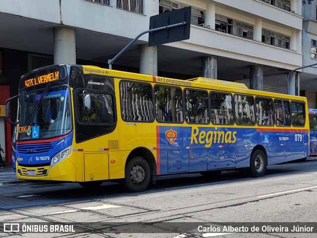 Auto Viação Reginas RJ 110.079 na cidade de Rio de Janeiro, Rio de Janeiro, Brasil, por Carlos Alberto de Oliveira Júnior. ID da foto: 7424972.