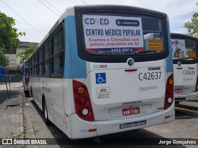 Viação Acari C42637 na cidade de Rio de Janeiro, Rio de Janeiro, Brasil, por Jorge Gonçalves. ID da foto: 7425443.