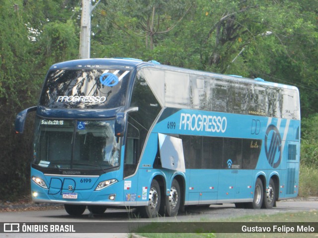 Auto Viação Progresso 6199 na cidade de Recife, Pernambuco, Brasil, por Gustavo Felipe Melo. Número da foto: #7423963.