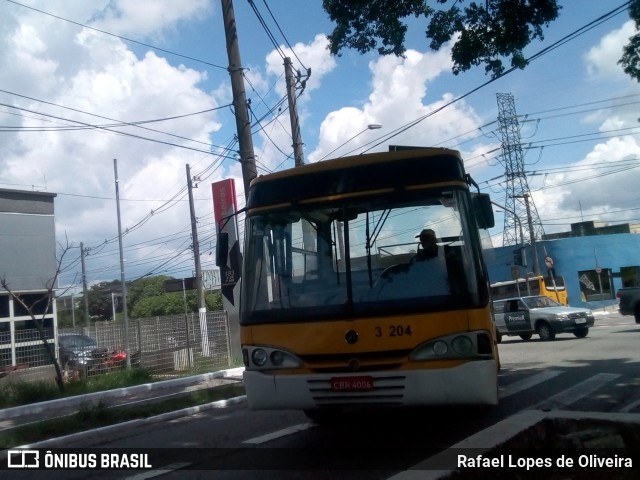 Viação Metrópole Paulista - Zona Leste 3 204 na cidade de São Paulo, São Paulo, Brasil, por Rafael Lopes de Oliveira. ID da foto: 7423662.