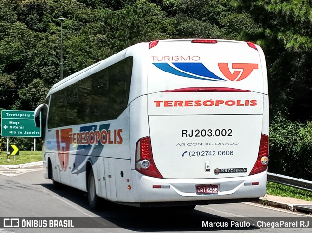 Viação Teresópolis RJ 203.002 na cidade de Teresópolis, Rio de Janeiro, Brasil, por Marcus Paulo - ChegaParei RJ. Número da foto: #7425060.