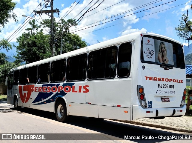 Viação Teresópolis RJ 203.001 na cidade de Guapimirim, Rio de Janeiro, Brasil, por Marcus Paulo - ChegaParei RJ. ID da foto: 7425126.