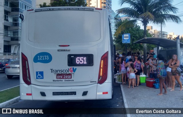 Viação Praia Sol 12173 na cidade de Vila Velha, Espírito Santo, Brasil, por Everton Costa Goltara. Número da foto: #7425925.