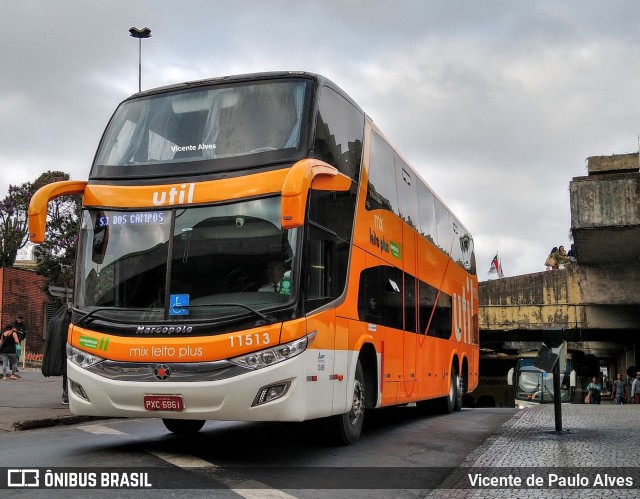 UTIL - União Transporte Interestadual de Luxo 11513 na cidade de Belo Horizonte, Minas Gerais, Brasil, por Vicente de Paulo Alves. Número da foto: #7428890.