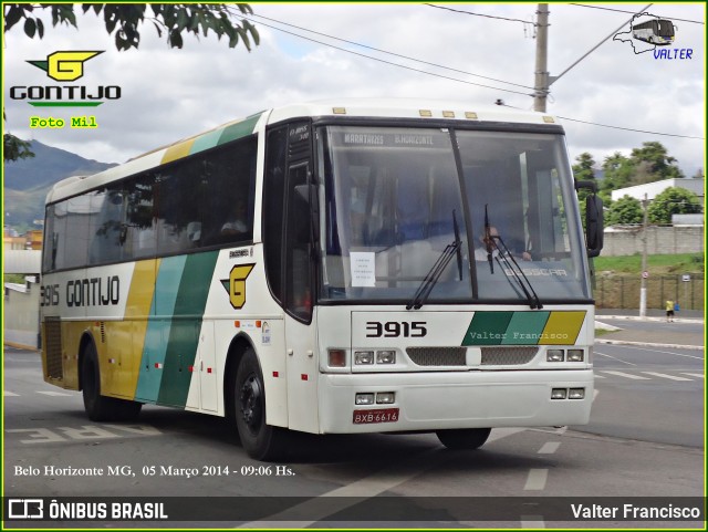 Empresa Gontijo de Transportes 3915 na cidade de Belo Horizonte, Minas Gerais, Brasil, por Valter Francisco. Número da foto: #7428724.