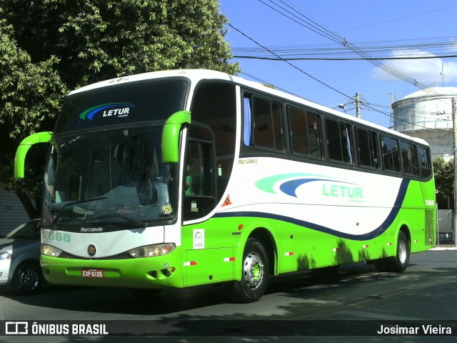 Letur Turismo 2660 na cidade de Curvelo, Minas Gerais, Brasil, por Josimar Vieira. ID da foto: 7429363.