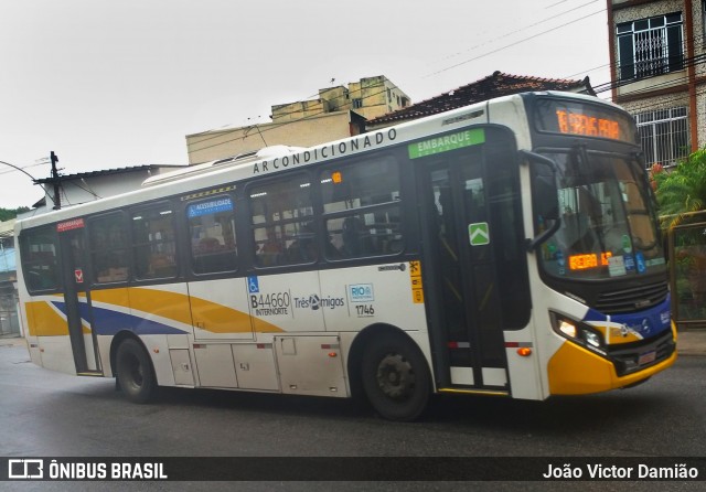 Auto Viação Três Amigos B44660 na cidade de Rio de Janeiro, Rio de Janeiro, Brasil, por João Victor Damião. Número da foto: #7427609.