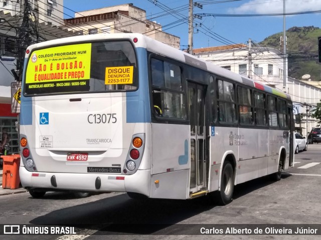 Transportes Barra C13075 na cidade de Rio de Janeiro, Rio de Janeiro, Brasil, por Carlos Alberto de Oliveira Júnior. ID da foto: 7428783.