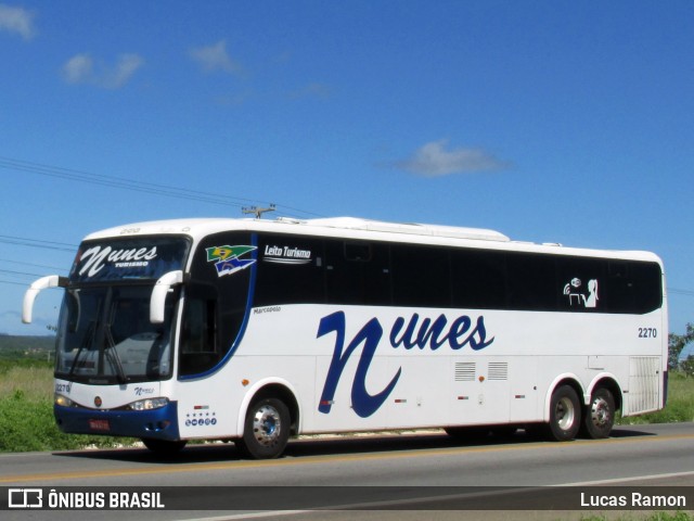 Nunes Turismo 2270 na cidade de Serra Talhada, Pernambuco, Brasil, por Lucas Ramon. ID da foto: 7430386.