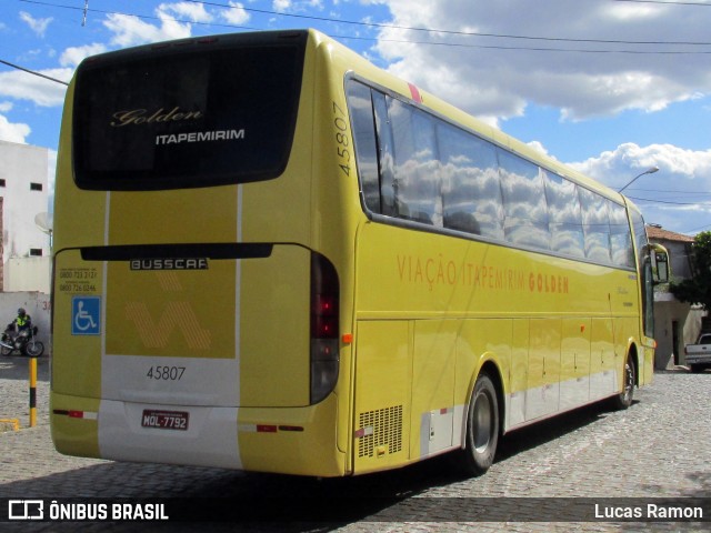 Viação Itapemirim 45807 na cidade de Serra Talhada, Pernambuco, Brasil, por Lucas Ramon. Número da foto: #7430344.