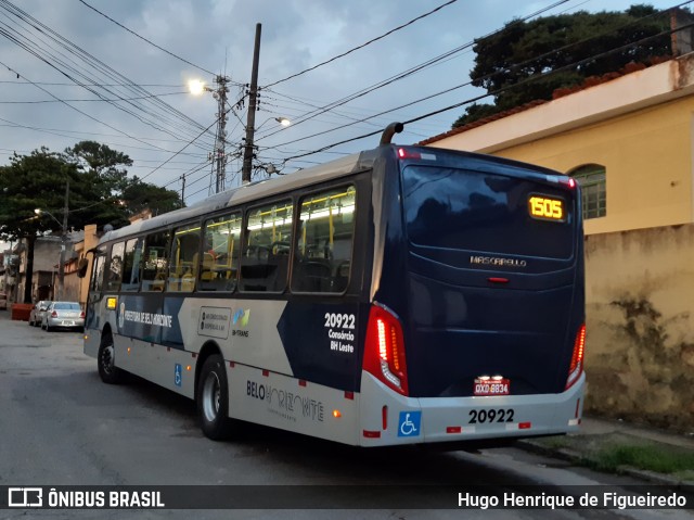 Viação Progresso 20922 na cidade de Belo Horizonte, Minas Gerais, Brasil, por Hugo Henrique de Figueiredo. ID da foto: 7429511.