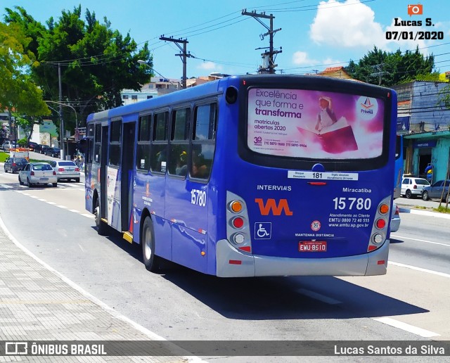 Viação Miracatiba 15.780 na cidade de São Paulo, São Paulo, Brasil, por Lucas Santos da Silva. Número da foto: #7429962.