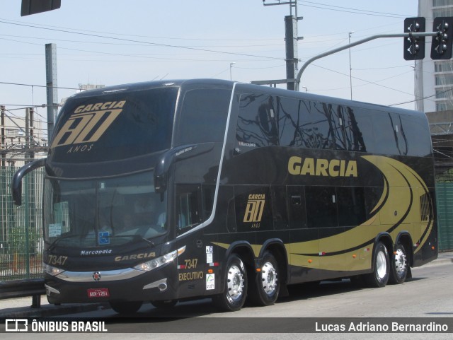 Viação Garcia 7347 na cidade de São Paulo, São Paulo, Brasil, por Lucas Adriano Bernardino. Número da foto: #7427494.
