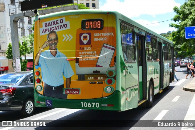 Viação Carneirinhos 10670 na cidade de Belo Horizonte, Minas Gerais, Brasil, por Eduardo Ribeiro. ID da foto: 7431349.