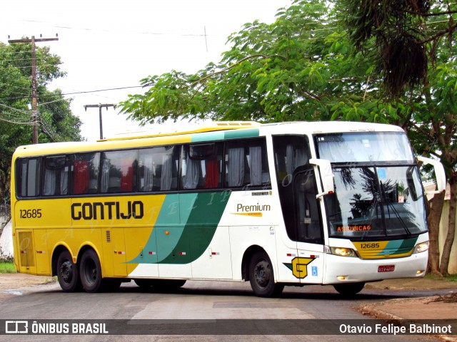 Empresa Gontijo de Transportes 12685 na cidade de Foz do Iguaçu, Paraná, Brasil, por Otavio Felipe Balbinot. ID da foto: 7433961.