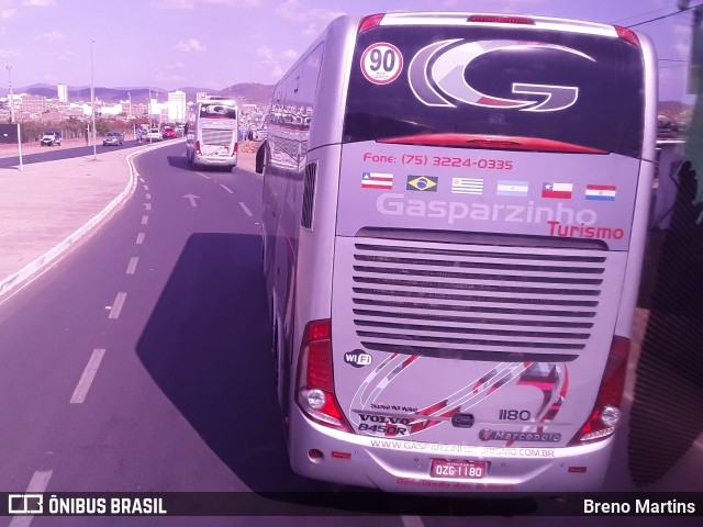 Gasparzinho Turismo 1180 na cidade de Caruaru, Pernambuco, Brasil, por Breno Martins. Número da foto: #7432158.