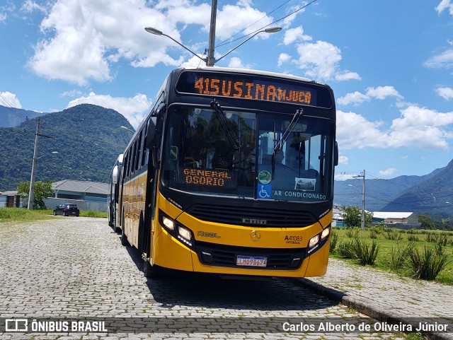 Real Auto Ônibus A41083 na cidade de Guapimirim, Rio de Janeiro, Brasil, por Carlos Alberto de Oliveira Júnior. ID da foto: 7433054.