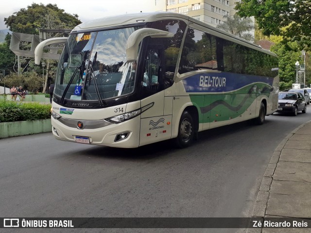 Bel-Tour Transportes e Turismo 314 na cidade de Petrópolis, Rio de Janeiro, Brasil, por Zé Ricardo Reis. ID da foto: 7433129.