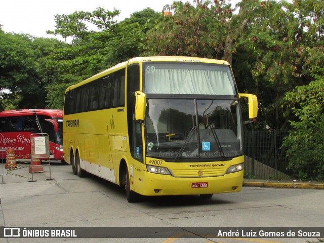 Viação Itapemirim 49007 na cidade de São Paulo, São Paulo, Brasil, por André Luiz Gomes de Souza. ID da foto: 7437656.