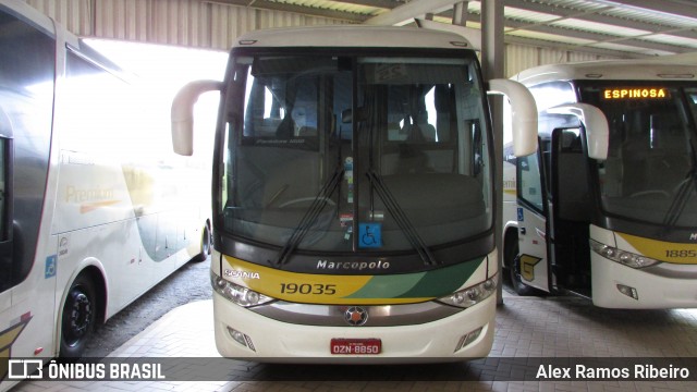 Empresa Gontijo de Transportes 19035 na cidade de Roseira, São Paulo, Brasil, por Alex Ramos Ribeiro. ID da foto: 7436304.