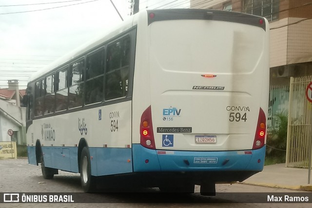 Empresa de Transporte Coletivo Viamão 594 na cidade de Viamão, Rio Grande do Sul, Brasil, por Max Ramos. ID da foto: 7437764.