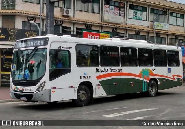 Viação Montes Brancos RJ 196.021 na cidade de Cabo Frio, Rio de Janeiro, Brasil, por Carlos Vinícios lima. ID da foto: 7437922.