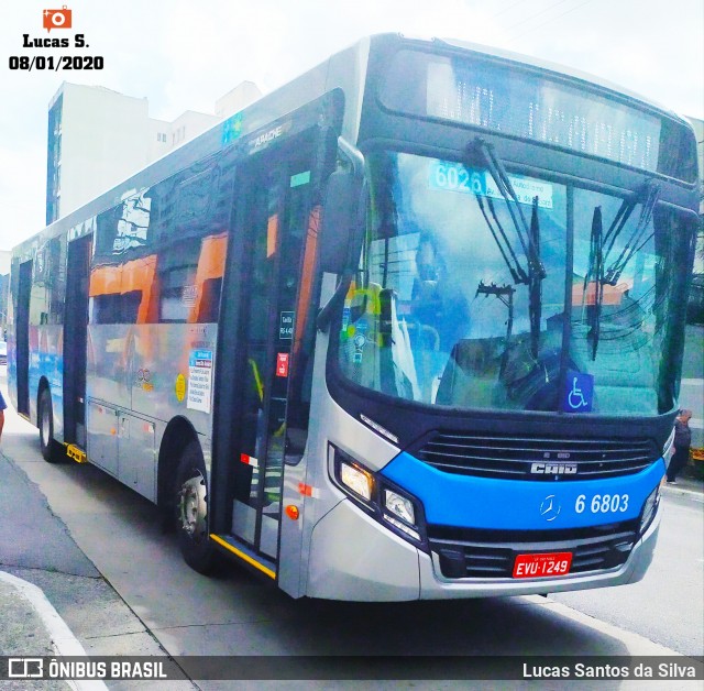 Transwolff Transportes e Turismo 6 6803 na cidade de São Paulo, São Paulo, Brasil, por Lucas Santos da Silva. Número da foto: #7437913.