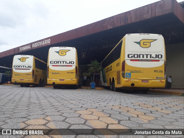 Empresa Gontijo de Transportes 11535 na cidade de Coronel Fabriciano, Minas Gerais, Brasil, por Jonatas Costa da Mata. ID da foto: 7435362.