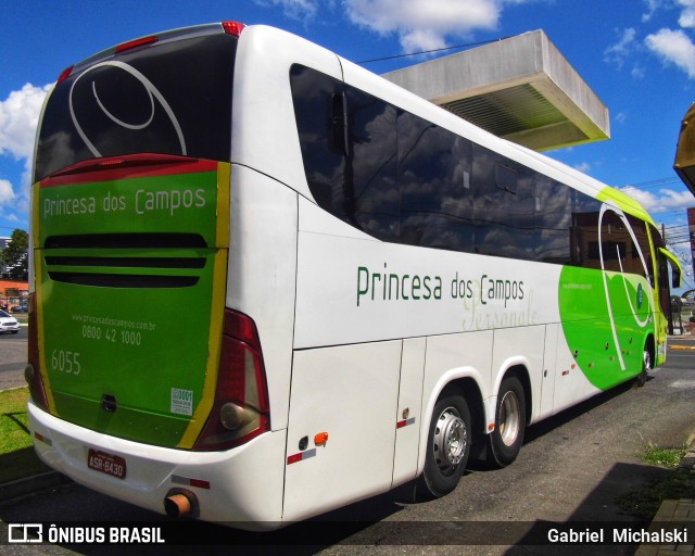 Expresso Princesa dos Campos 6055 na cidade de Ponta Grossa, Paraná, Brasil, por Gabriel Michalski. ID da foto: 7436849.