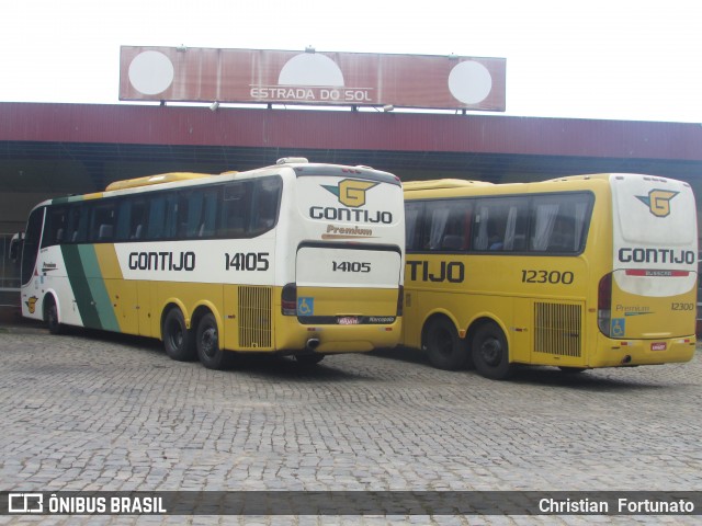Empresa Gontijo de Transportes 14105 na cidade de Leopoldina, Minas Gerais, Brasil, por Christian  Fortunato. Número da foto: #7434553.