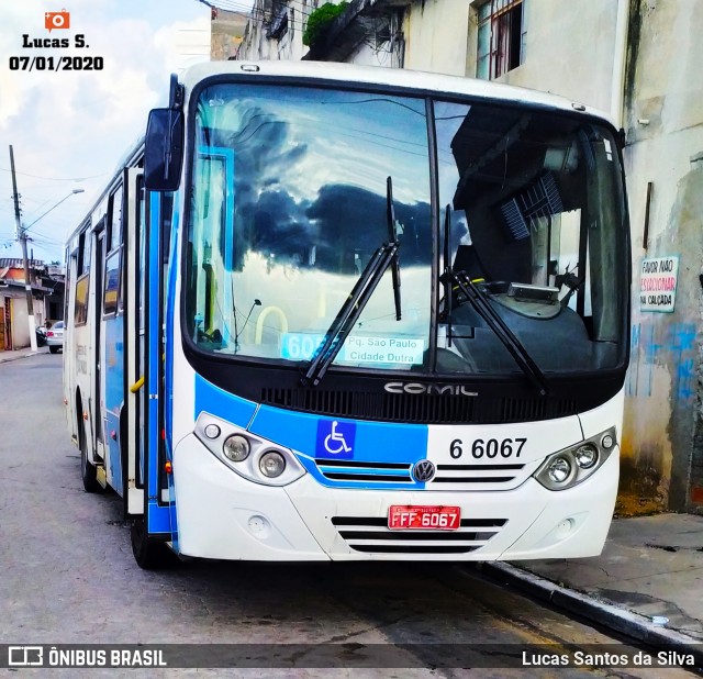 Transwolff Transportes e Turismo 6 6067 na cidade de São Paulo, São Paulo, Brasil, por Lucas Santos da Silva. ID da foto: 7437920.