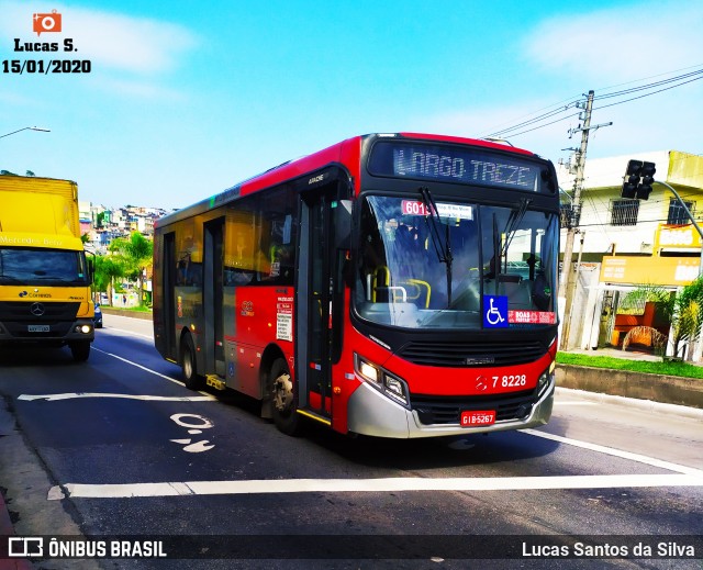 Transwolff Transportes e Turismo 7 8228 na cidade de São Paulo, São Paulo, Brasil, por Lucas Santos da Silva. ID da foto: 7435819.